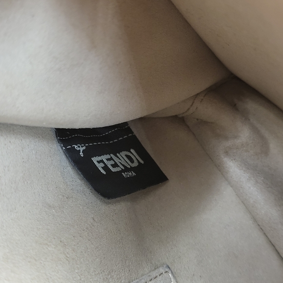 FENDI Vitello Liberty Scalloped Studded Kan Shoulder Crossbody, Authentic w/COA - Picture 13 of 16